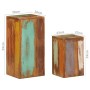 Soportes para plantas 2 unidades madera maciza reciclada