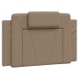 Estructura cama sin colchón cuero sintético capuchino 90x190 cm