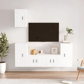 Set de muebles para TV 5 piezas madera contrachapada blanco de vidaXL, Muebles TV - Ref: Foro24-3188574, Precio: 203,74 €, De...