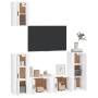 5-teiliges TV-Möbelset aus weißem Sperrholz von vidaXL, TV-Möbel - Ref: Foro24-3188574, Preis: 206,26 €, Rabatt: %