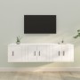 TV-Möbelset 3-teilig aus glänzend weißem Sperrholz von vidaXL, TV-Möbel - Ref: Foro24-3188440, Preis: 106,95 €, Rabatt: %