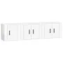 TV-Möbelset 3-teilig aus glänzend weißem Sperrholz von vidaXL, TV-Möbel - Ref: Foro24-3188440, Preis: 105,63 €, Rabatt: %