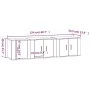 Set de muebles de TV 3 pzas madera contrachapada blanco brillo de vidaXL, Muebles TV - Ref: Foro24-3188440, Precio: 105,63 €,...