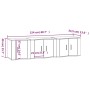 TV-Möbelset 3-teilig aus glänzend weißem Sperrholz von vidaXL, TV-Möbel - Ref: Foro24-3188440, Preis: 106,95 €, Rabatt: %