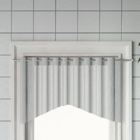 Rieles de cortina 2 uds aluminio blanco y plateado 90-130 cm