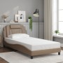 Estructura cama sin colchón cuero sintético capuchino 100x200cm