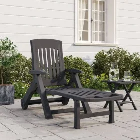 Folding lounger with PP wheels anthracite gray by vidaXL, Loungers - Ref: Foro24-364698, Price: 164,52 €, Discount: %