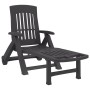 Folding lounger with PP wheels anthracite gray by vidaXL, Loungers - Ref: Foro24-364698, Price: 157,53 €, Discount: %
