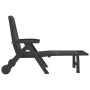 Folding lounger with PP wheels anthracite gray by vidaXL, Loungers - Ref: Foro24-364698, Price: 157,53 €, Discount: %