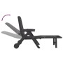 Folding lounger with PP wheels anthracite gray by vidaXL, Loungers - Ref: Foro24-364698, Price: 157,53 €, Discount: %