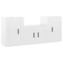 TV-Möbelset 3-teilig aus glänzend weißem Sperrholz von vidaXL, TV-Möbel - Ref: Foro24-3188384, Preis: 118,29 €, Rabatt: %