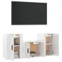 TV-Möbelset 3-teilig aus glänzend weißem Sperrholz von vidaXL, TV-Möbel - Ref: Foro24-3188384, Preis: 116,91 €, Rabatt: %