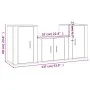 TV-Möbelset 3-teilig aus glänzend weißem Sperrholz von vidaXL, TV-Möbel - Ref: Foro24-3188384, Preis: 116,91 €, Rabatt: %