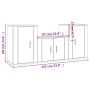 TV-Möbelset 3-teilig aus glänzend weißem Sperrholz von vidaXL, TV-Möbel - Ref: Foro24-3188384, Preis: 118,29 €, Rabatt: %