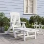 Folding sun lounger with white PP wheels by vidaXL, Loungers - Ref: Foro24-364696, Price: 134,13 €, Discount: %