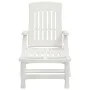 Folding sun lounger with white PP wheels by vidaXL, Loungers - Ref: Foro24-364696, Price: 134,13 €, Discount: %