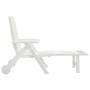 Klappbare Sonnenliege mit Rädern PP weiß von vidaXL, Liegen - Ref: Foro24-364696, Preis: 135,70 €, Rabatt: %