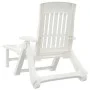 Folding sun lounger with white PP wheels by vidaXL, Loungers - Ref: Foro24-364696, Price: 134,13 €, Discount: %