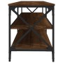 Mueble de TV madera contrachapada marrón roble 160x40x50 cm