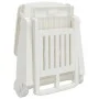Folding sun lounger with white PP wheels by vidaXL, Loungers - Ref: Foro24-364696, Price: 134,13 €, Discount: %