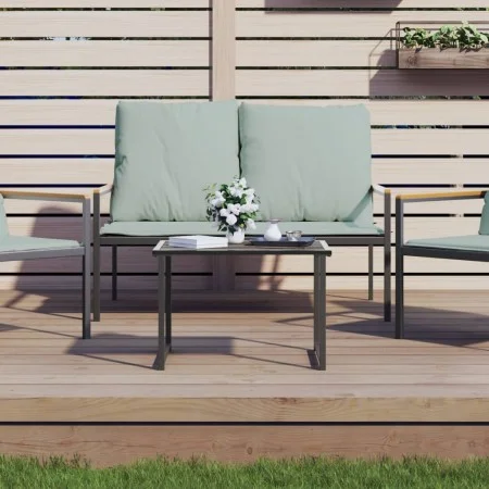Anthrazitgrauer Gartentisch aus Stahl 55x40x37 cm von vidaXL, Gartentische - Ref: Foro24-355821, Preis: 51,21 €, Rabatt: %