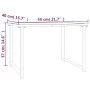Anthrazitgrauer Gartentisch aus Stahl 55x40x37 cm von vidaXL, Gartentische - Ref: Foro24-355821, Preis: 51,21 €, Rabatt: %
