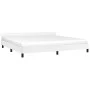 White synthetic leather headboard bed frame 200x200 cm by vidaXL, Beds and slatted bases - Ref: Foro24-347520, Price: 136,28 ...