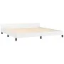 White synthetic leather headboard bed frame 200x200 cm by vidaXL, Beds and slatted bases - Ref: Foro24-347520, Price: 136,28 ...