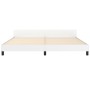 Estructura de cama cabecero cuero sintético blanco 200x200 cm de vidaXL, Camas y somieres - Ref: Foro24-347520, Precio: 137,9...