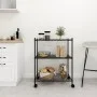 3-tier shelving unit with wheels black 60x35x81 cm 150 kg by vidaXL, Industrial shelving - Ref: Foro24-324626, Price: 56,02 €...
