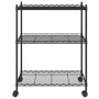 3-tier shelving unit with wheels black 60x35x81 cm 150 kg by vidaXL, Industrial shelving - Ref: Foro24-324626, Price: 56,02 €...