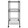 3-stöckiges Regal mit Rollen schwarz 60x35x81 cm 150 kg von vidaXL, Industrieregale - Ref: Foro24-324626, Preis: 60,49 €, Rab...