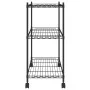 3-tier shelving unit with wheels black 60x35x81 cm 150 kg by vidaXL, Industrial shelving - Ref: Foro24-324626, Price: 56,02 €...