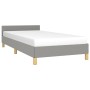 Light gray fabric bed frame with headboard 80x200 cm by vidaXL, Beds and slatted bases - Ref: Foro24-347367, Price: 83,72 €, ...