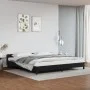 Bed frame with headboard black synthetic leather 200x200cm by vidaXL, Beds and slatted bases - Ref: Foro24-347519, Price: 132...