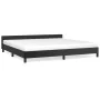 Bed frame with headboard black synthetic leather 200x200cm by vidaXL, Beds and slatted bases - Ref: Foro24-347519, Price: 132...