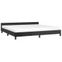 Bed frame with headboard black synthetic leather 200x200cm by vidaXL, Beds and slatted bases - Ref: Foro24-347519, Price: 132...
