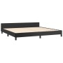 Bed frame with headboard black synthetic leather 200x200cm by vidaXL, Beds and slatted bases - Ref: Foro24-347519, Price: 135...