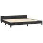 Bed frame with headboard black synthetic leather 200x200cm by vidaXL, Beds and slatted bases - Ref: Foro24-347519, Price: 132...