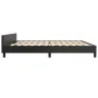 Bed frame with headboard black synthetic leather 200x200cm by vidaXL, Beds and slatted bases - Ref: Foro24-347519, Price: 132...