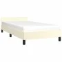 Bed frame with headboard cream synthetic leather 90x200 cm by vidaXL, Beds and slatted bases - Ref: Foro24-347479, Price: 81,...