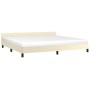 Bed frame with headboard cream synthetic leather 200x200cm by vidaXL, Beds and slatted bases - Ref: Foro24-347521, Price: 95,...