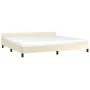 Bed frame with headboard cream synthetic leather 200x200cm by vidaXL, Beds and slatted bases - Ref: Foro24-347521, Price: 99,...