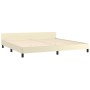 Bed frame with headboard cream synthetic leather 200x200cm by vidaXL, Beds and slatted bases - Ref: Foro24-347521, Price: 95,...