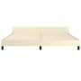 Bed frame with headboard cream synthetic leather 200x200cm by vidaXL, Beds and slatted bases - Ref: Foro24-347521, Price: 95,...
