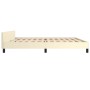 Bed frame with headboard cream synthetic leather 200x200cm by vidaXL, Beds and slatted bases - Ref: Foro24-347521, Price: 95,...