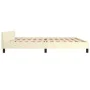 Bed frame with headboard cream synthetic leather 200x200cm by vidaXL, Beds and slatted bases - Ref: Foro24-347521, Price: 99,...