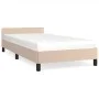 Cappuccino synthetic leather headboard bed frame 80x200cm by vidaXL, Beds and slatted bases - Ref: Foro24-347470, Price: 86,7...