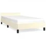 Bed frame with headboard cream synthetic leather 80x200 cm by vidaXL, Beds and slatted bases - Ref: Foro24-347467, Price: 80,...