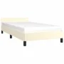 Bed frame with headboard cream synthetic leather 80x200 cm by vidaXL, Beds and slatted bases - Ref: Foro24-347467, Price: 80,...